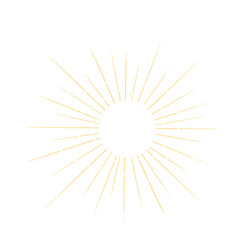 Obraz premium Minimalist golden boho sun