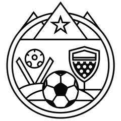 Soccer day vector illustration icon elements symbols