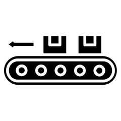 Conveyor Belt Line Icon Style