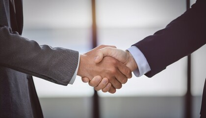 The handshake signifies a mutual understanding.  