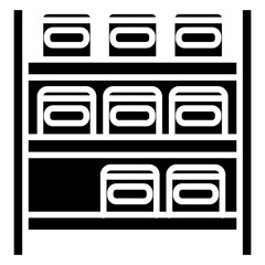 Package Shelves Line Icon Style