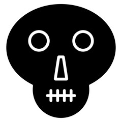 Skull Line Icon Style