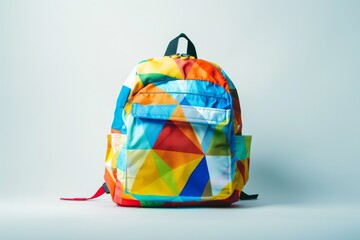 Colorful Geometric Backpack Design