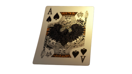 Flying nine of spades playing card --ar 16:9