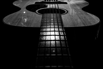 electric guitar on black background