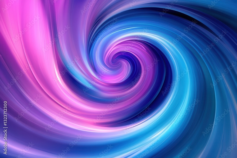 Poster Colorful abstract swirl with vibrant patterns showcasing a dynamic blend of blue, purple, and pink in modern design