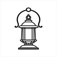  Antique Lamp Design Line Art Vector Illustration
