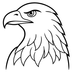 Minimalist Eagle Line Art Vector Design