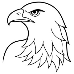 Obraz premium Minimalist Eagle Line Art Vector Design