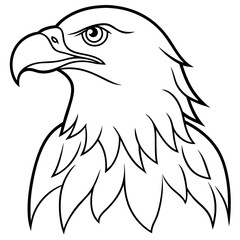 Obraz premium Minimalist Eagle Line Art Vector Design