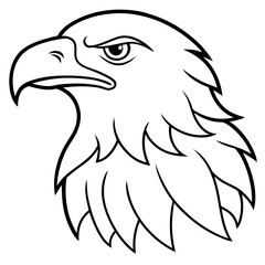 Fototapeta premium Minimalist Eagle Line Art Vector Design