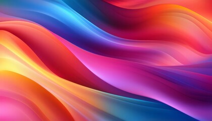Fototapeta premium Flowing colorful waves create a dynamic abstract pattern