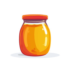 Very Simple flat 2D illustration jam isolated on transparent background, vector, flat design, animation design, simple flat 2D icon, clipart