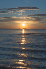 sunset over the sea