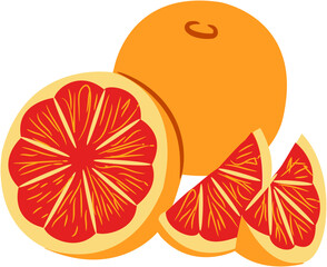  fresh juicy orange Slice