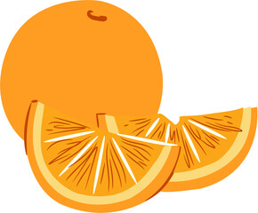  fresh juicy orange Slice