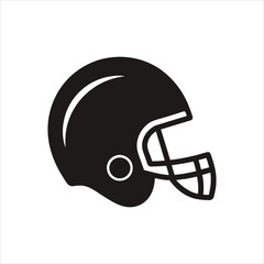  Protective Helmet Silhouette for Football Vector Art