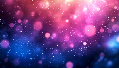 Abstract cosmic bokeh lights background with purple and pink. Web design