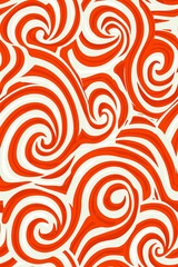 Vertical Psychedelic swirl seamless pattern. 60s, 70s style liquid groovy background.