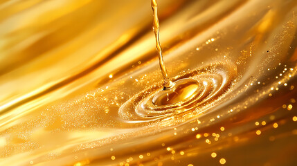 Golden Liquid with Water Ripple Effect