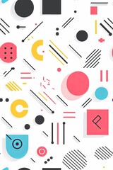 Vertical Seamless abstract geometric pattern.