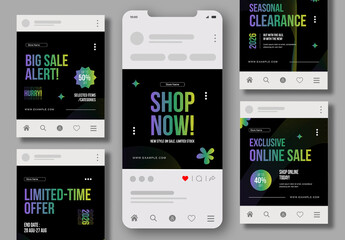 Smartphone Social Media Post Mockup Layout