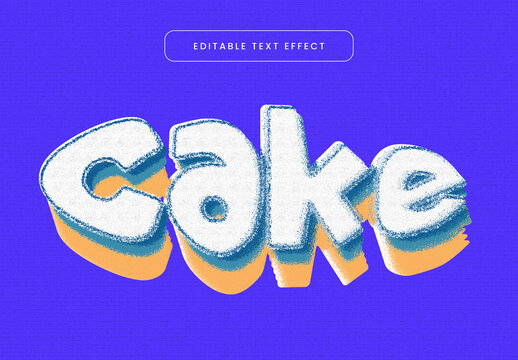 Cake Text Effect Design