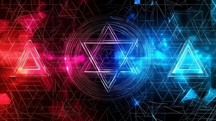 Alchemical Tarot Wheel Tattoo with Neon-Accented Arcana Geometry, Metallic Gradient Mystic Cycles for Divination-Inspired Body Art