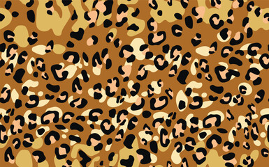 Abstract modern leopard seamless pattern. Animals trendy background. Color decorative vector stock illustration for print, card, postcard, fabric, textile. Modern ornament of stylized skin.