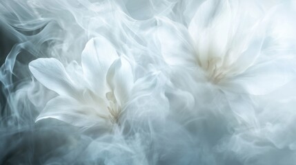 Fototapeta premium White smoke abstract background. Generative AI