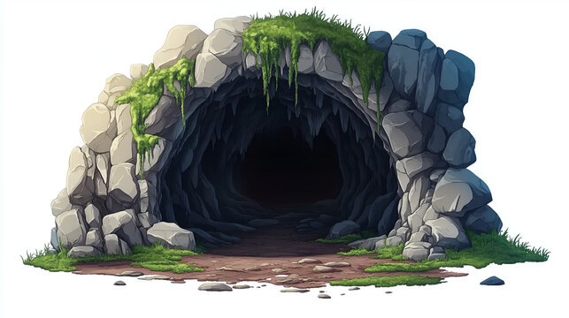 The Call of the Wild A Cave Opening Surrounded by Ancient Stone