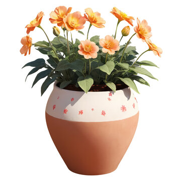 flowers in the pot