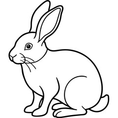 Obraz premium Minimalist Rabbit Vector Art