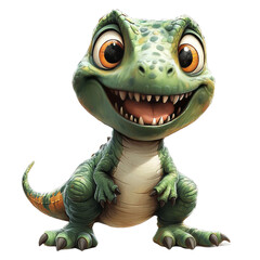 Adorable Cartoon Dinosaur Illustration