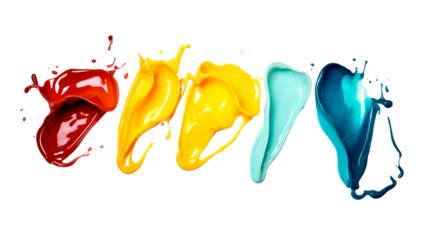 Collection of Vibrant Paint Swatches Displayed in a Creative and Artistic Arrangement