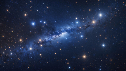 Obraz premium Magnificent view of the Sculptor Galaxy, a spiral galaxy shining brightly in the dark night sky.