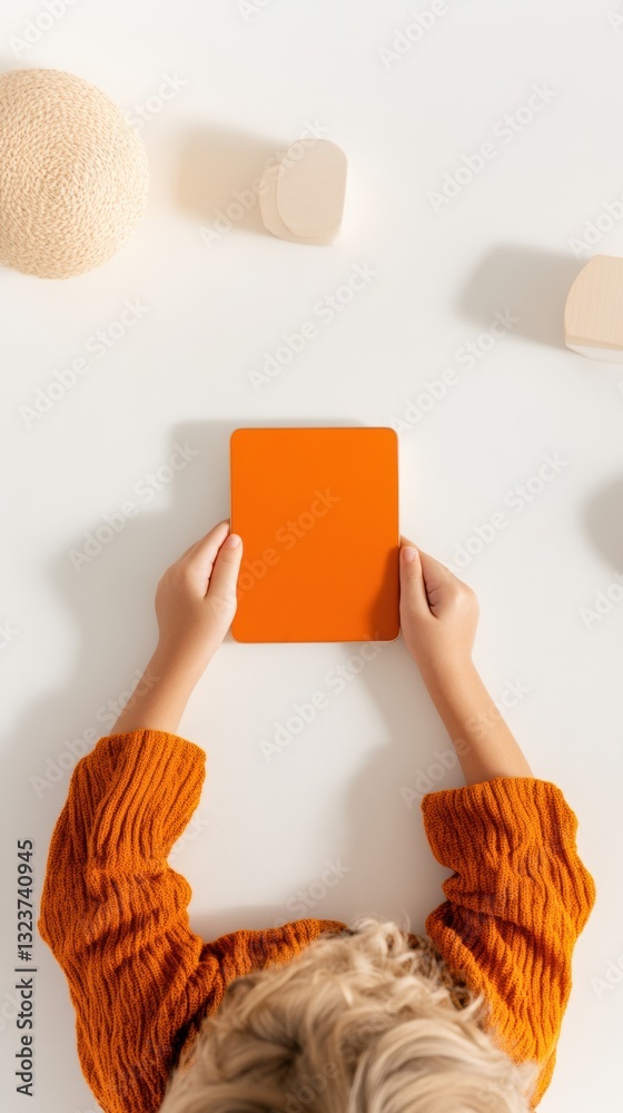 Poster minimalist creative exploration gen z tactile learning with vibrant color block design - innovative 
