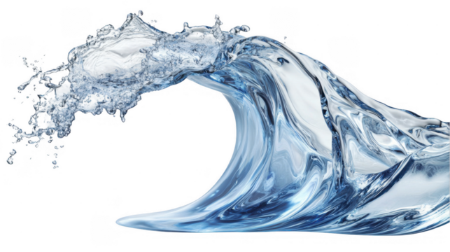 Ocean Wave Crashing,  Water Texture Background - Powered by Adobe