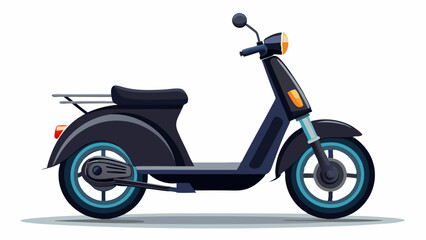 Obraz premium New black electric scooter isolated on white