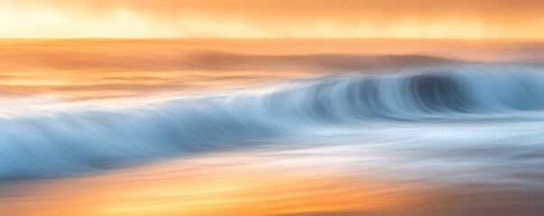 Obraz premium The blurred view of a beautiful ocean and its waves