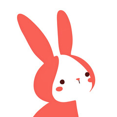 Obraz premium Adorable and Playful Rabbit Engaged in Various Activities, Minimalist and Logo-Style Designs illustrator.