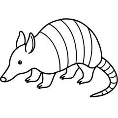 One-Line Armadillo Vector Design
