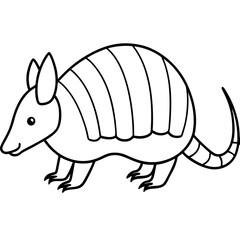 One-Line Armadillo Vector Design