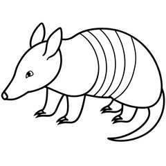 One-Line Armadillo Vector Design