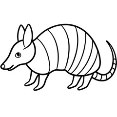 One-Line Armadillo Vector Design