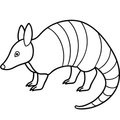 One-Line Armadillo Vector Design