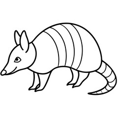 One-Line Armadillo Vector Design