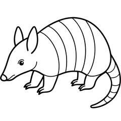 One-Line Armadillo Vector Design