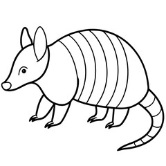 One-Line Armadillo Vector Design