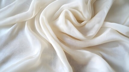 Obraz premium Soft and flowing off white fabric with elegant textures in it